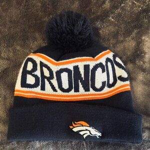 Denver Broncos Navy Orange Stocking Hat NFL Team Apparel OSFA
